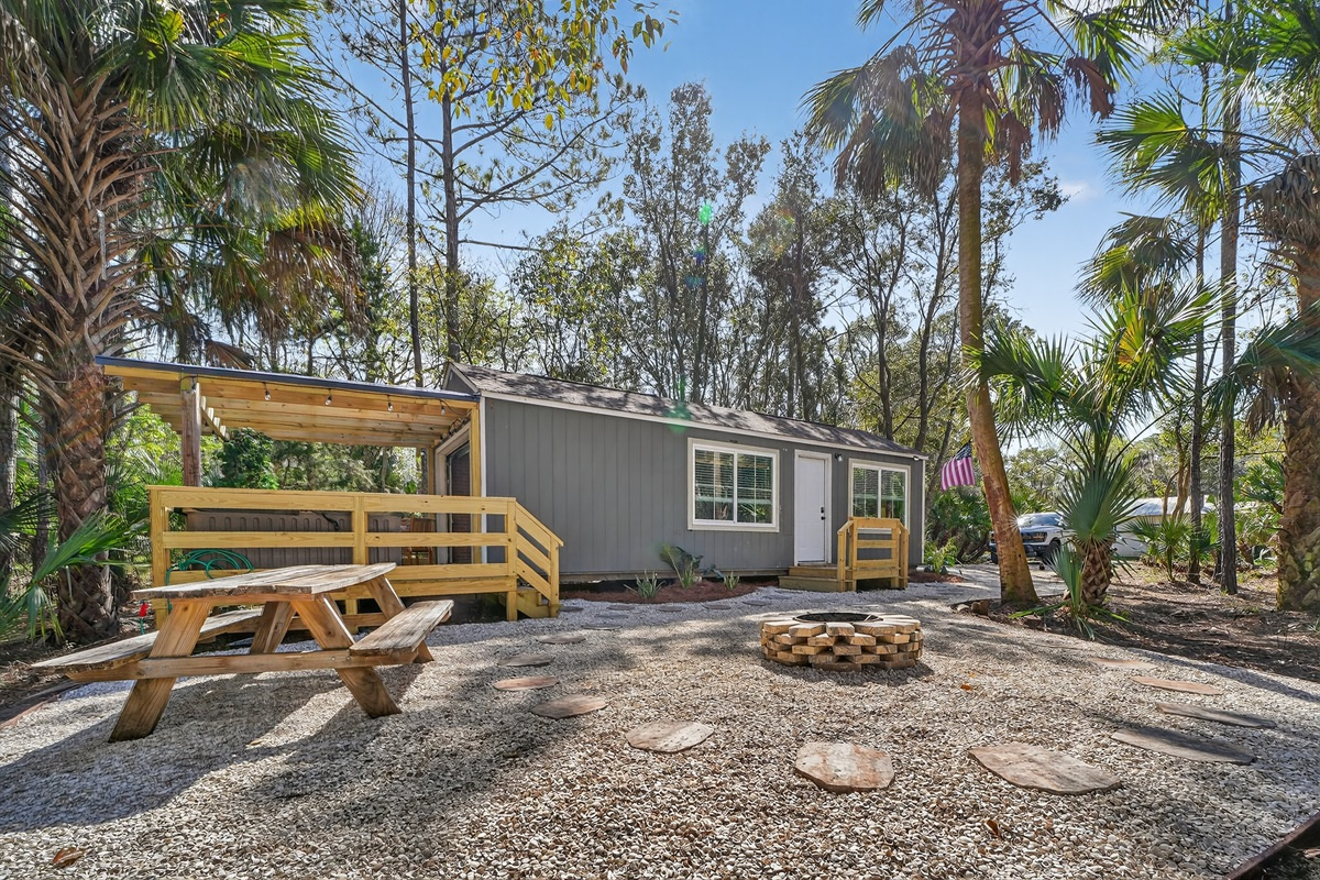 Casa Gaucho — one of four separate tiny homes, each with its own front door, its own bath and its own spa.