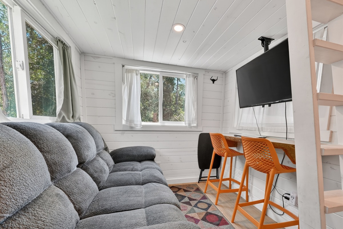 Indoor Living Room below Loft