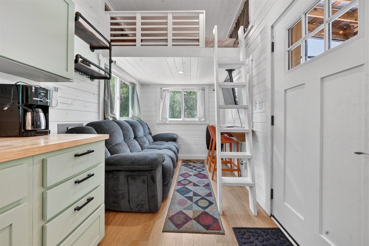 Indoor Living Room below Loft